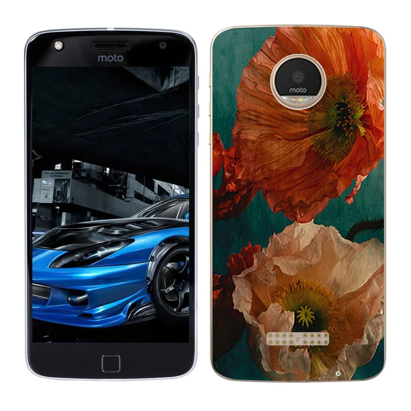 Чехлы для телефонов Motorola Moto Z Play Модный мягкий силиконовый чехол с рисунком X 4 XT 1635