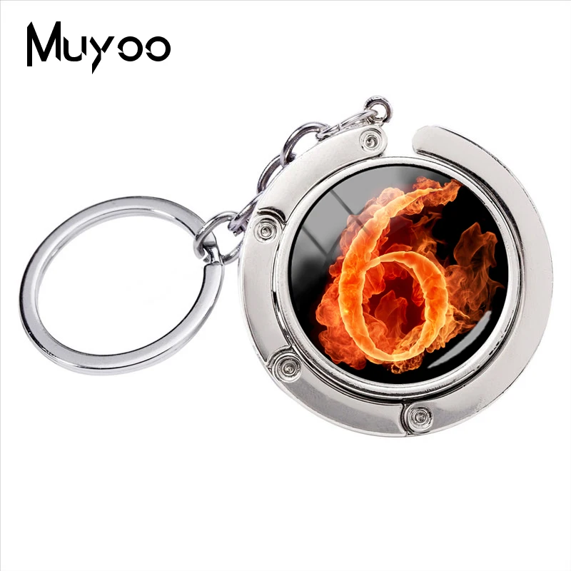 2018 Новая мода Огненный номер кабошоны разрисованные изделия из стекла ключевая