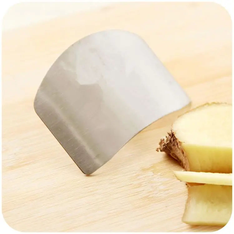 Free shipping Stainless Steel Finger Hand Protector Guard Personalized Design Chop Safe Slice Knife Kitchen Cooking Tools |