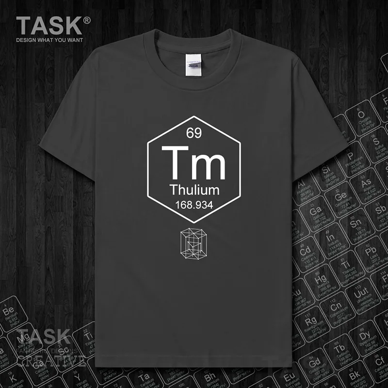 Химическая Периодическая таблица 69 Tm химия новые мужские топы футболка с