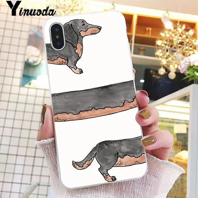 A3 Yinuoda животные Собаки такса мягкий чехол для телефона iPhone 8 7 6 6S Plus X XS MAX 5 5S SE XR 10 чехол 11 pro max - Цвет: A3