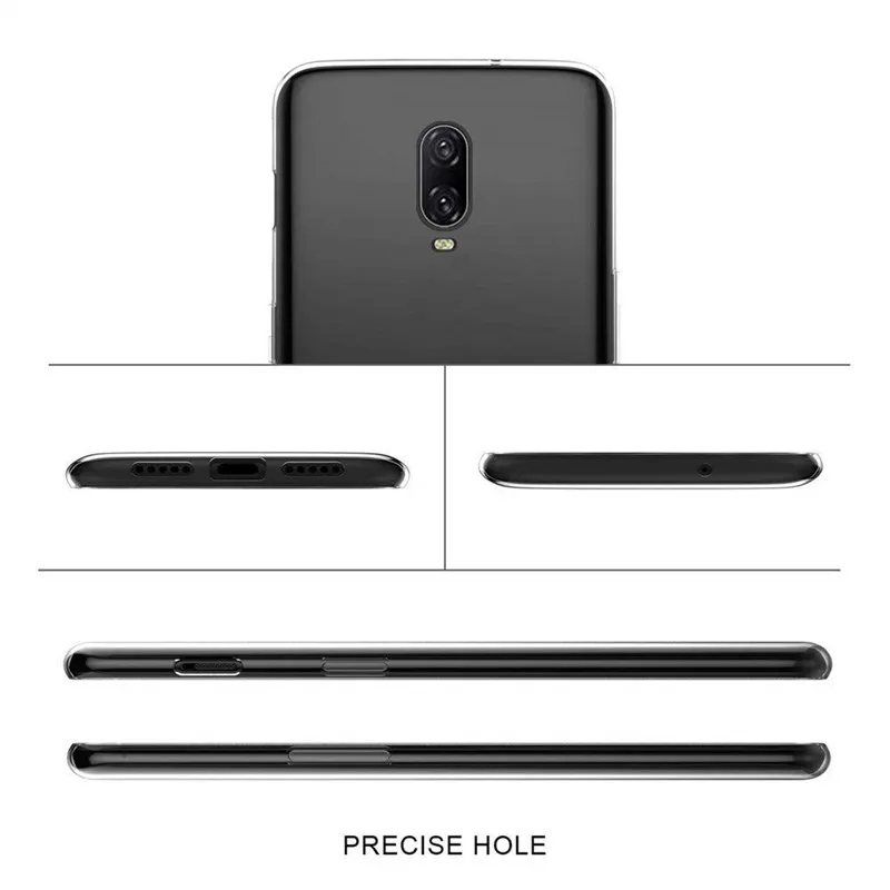 OnePlus 6T прозрачный мягкий чехол OnePlus6T Силиконовый ТПУ для телефона One Plus 1 + 2018 A6010 A6013
