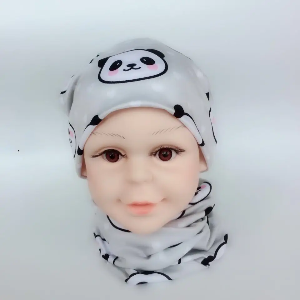 

Autumn Crochet Baby Hat Girl Boy Cap Kids star Infant Hat New Children Collar Scarf baby cap children skullies Beanies set