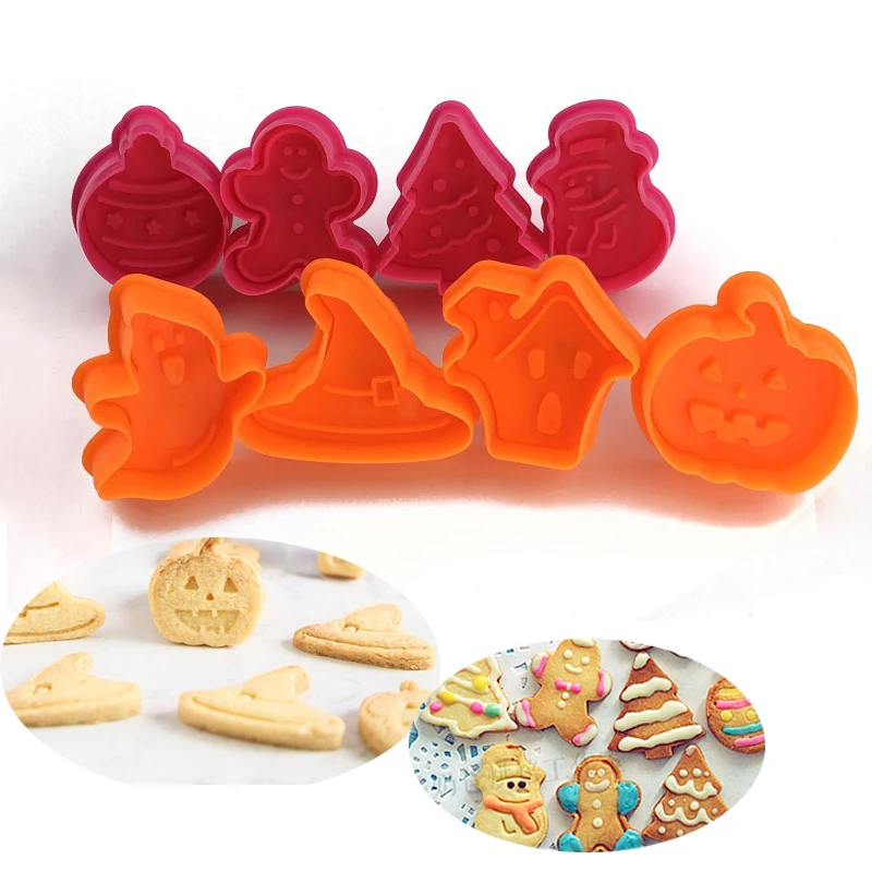 Ножи для тортов и печенья на Хэллоуин Рождество выпечка кондитерских изделий