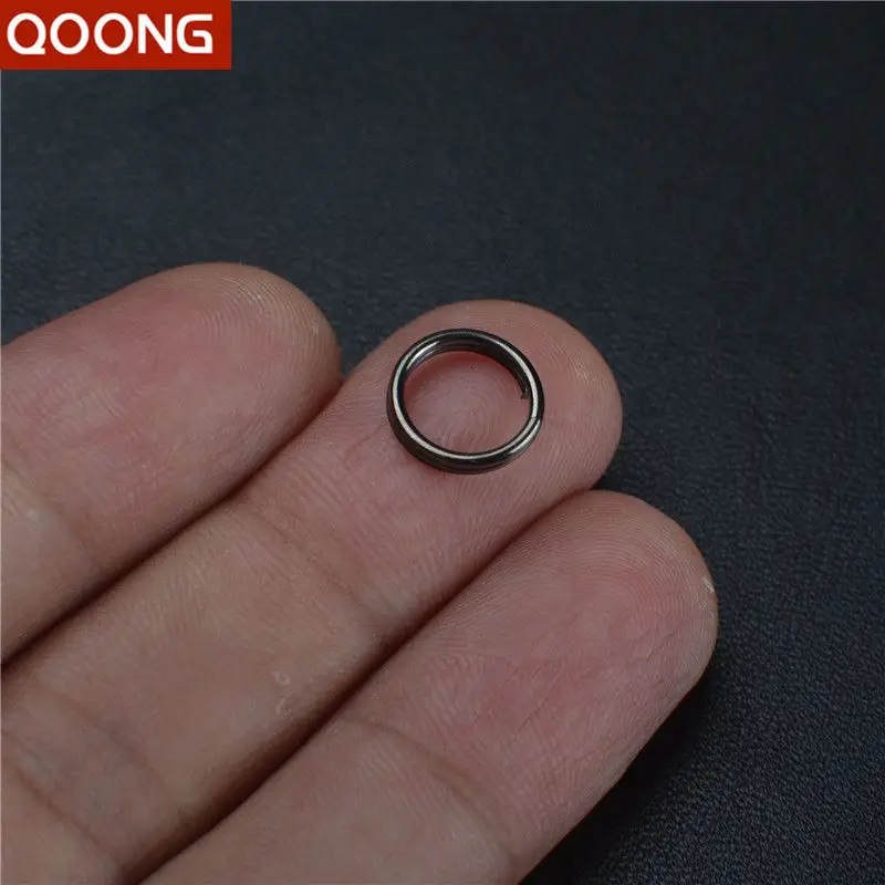 

QOONG 100 pcs/lot DIY Accessories Ultra Small Manganese Steel Key Chain Ring Holder Utility Steel Wire Circle Keychain Q07