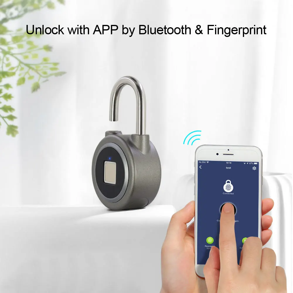 Портативный Смарт Bluetooth блокировка отпечатков пальцев водонепроницаемый замок