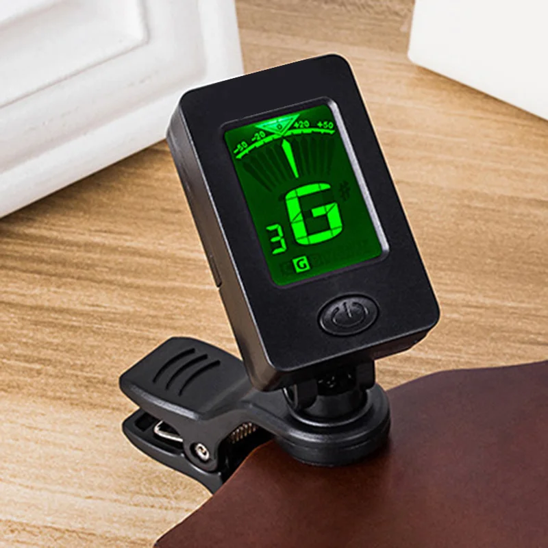 Мини цифровой клипсовый акустический электрогитарный тюнер складной