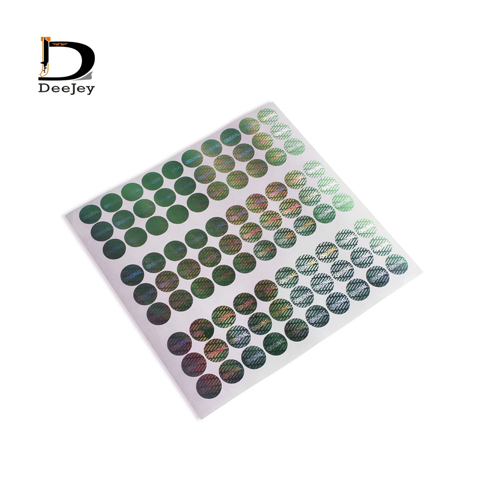 Голограммовая наклейка диаметр 15 мм серебристая золотая круглая оригинальная