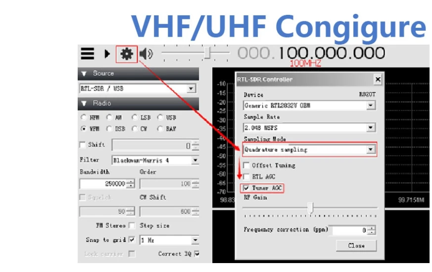 Радиоприемник 100 кГц-1,7 ГГц Полнодиапазонный UV HF RTL-SDR USB тюнер RTLSDR USB ключ с RTL2832u R820t2 RTL SDR приемник
