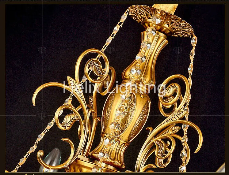 Бесплатная доставка новинка модная латунная цветная люстра s K9 кристаллы медная