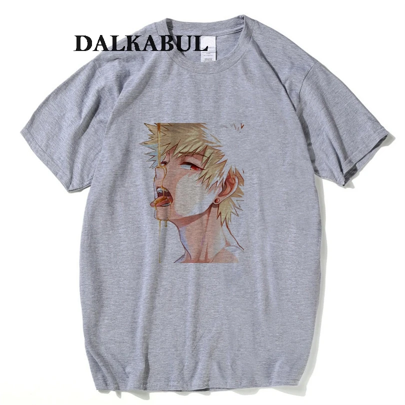 Ahegao/футболки для мужчин футболка с героями мультфильмов Модальная модная из 100%