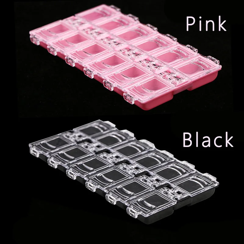 12 отверстий дизайн ногтей Стразы коробка для хранения ювелирных изделий