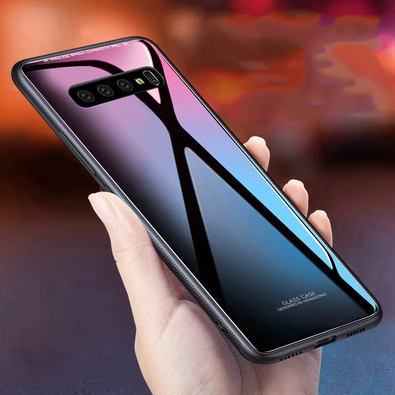 Чехол для Samsung Galaxy S10 Plus роскошный глянцевый твердый силиконовый чехол из