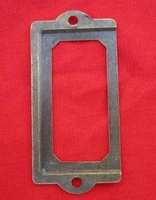 new arrive antique brass metal label pull frame cabinet drawer box case file name card holder cabinet drawer box case