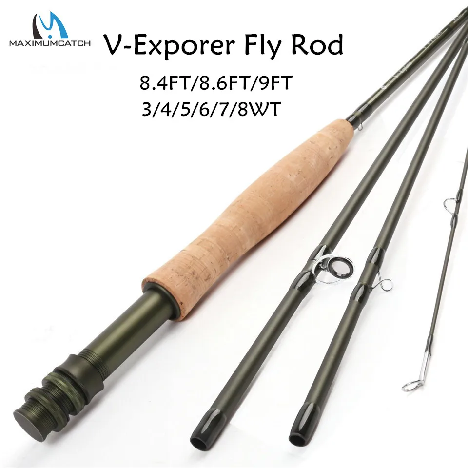 Maximumcatch V-Explorer 8.4FT/8.6FT/9FT 3-8WT быстрое действие нахлыстом графитовая Удочка IM8 углеродного волокна летать стержня