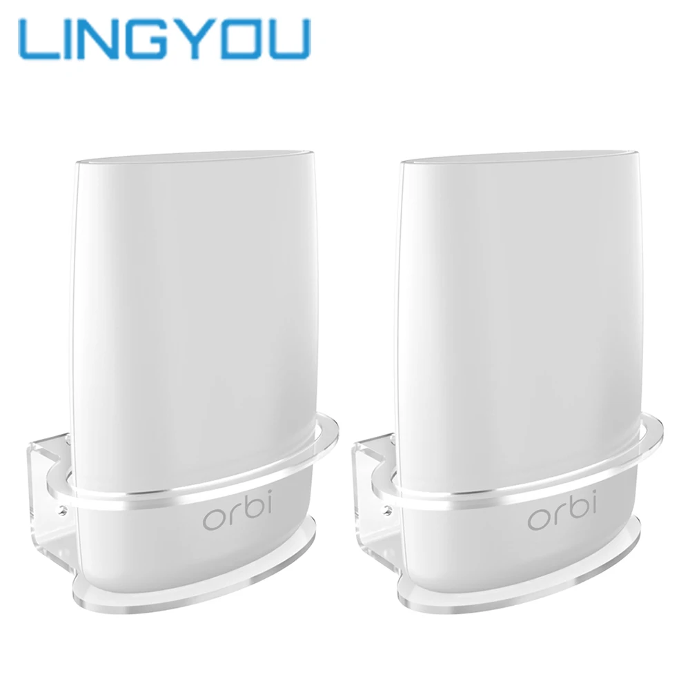 Прозрачный акриловый настенный крепкий кронштейн для Netgear Orbi WiFi роутера RBS40, RBK40, RBS50, RBK50, AC2200, AC3000