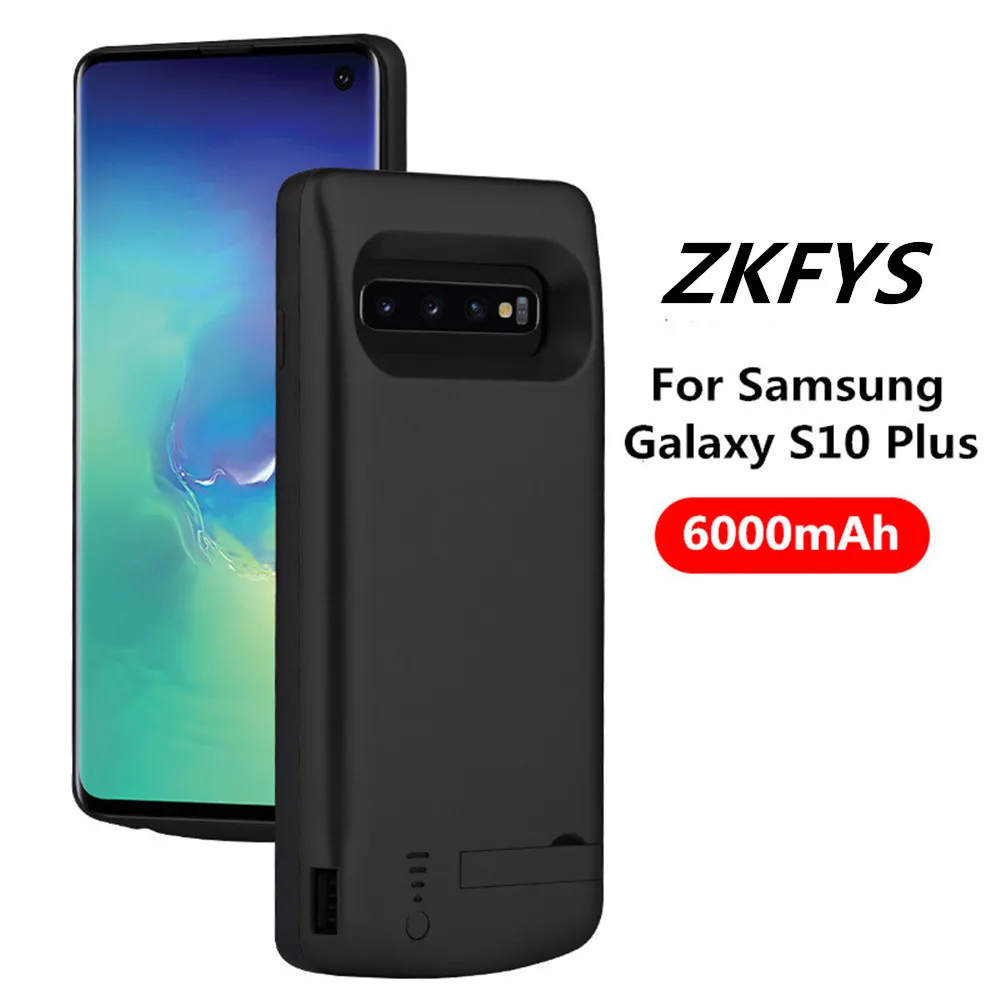 

6000mAh Battery Charger Cases For Samsung Galaxy S10 Plus Charging Cover Backup Power Bank Case For Samsung S10+ Battery Case