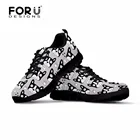 Женские кроссовки на шнуровке FORUDESIGNS, новая весенне-осенняя женская повседневная обувь, сетчатые кроссовки, Студенческая прогулочная обувь во французском стиле бульдога