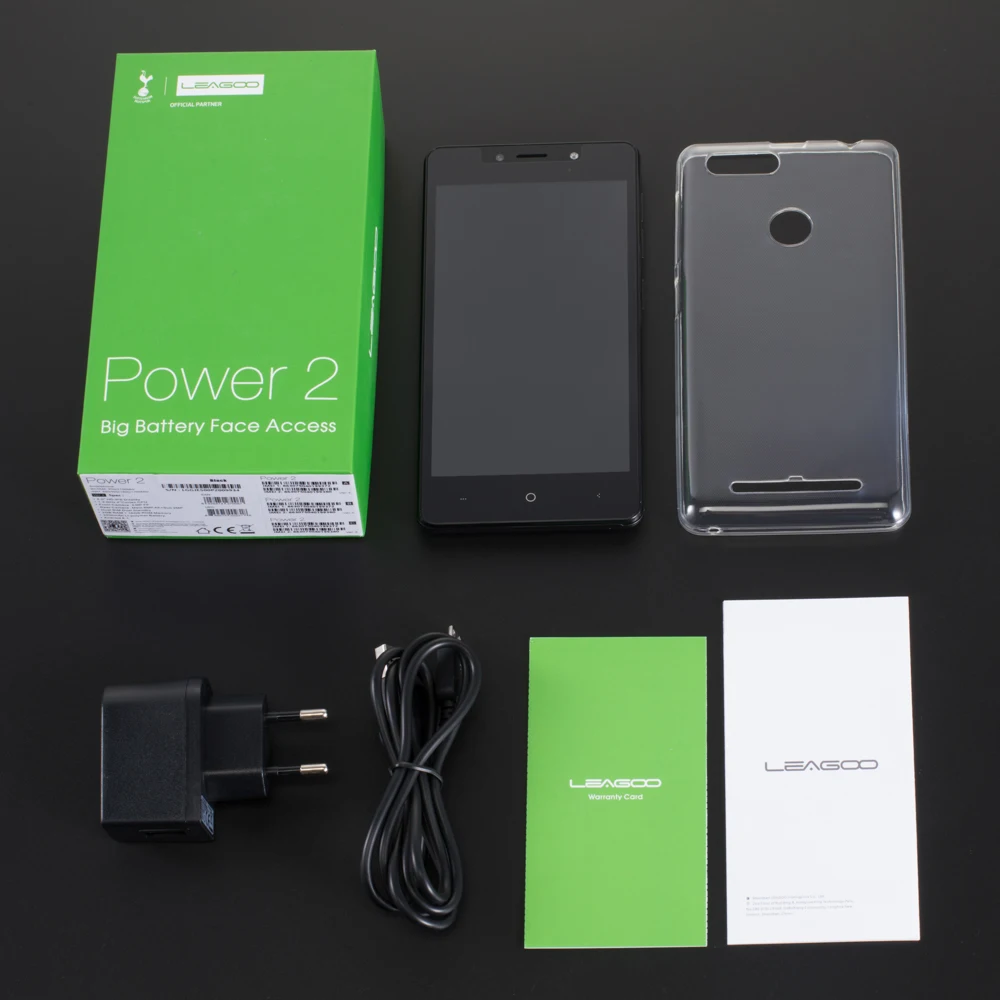 Мобильный телефон LEAGOO power 2, 2 ГБ, 16 ГБ, Android 8,1, 5,0 дюйма, HD MTK6580A, четыре ядра, Face ID, 3200 мАч, две sim-карты, 8 Мп, двойная камера, смартфон