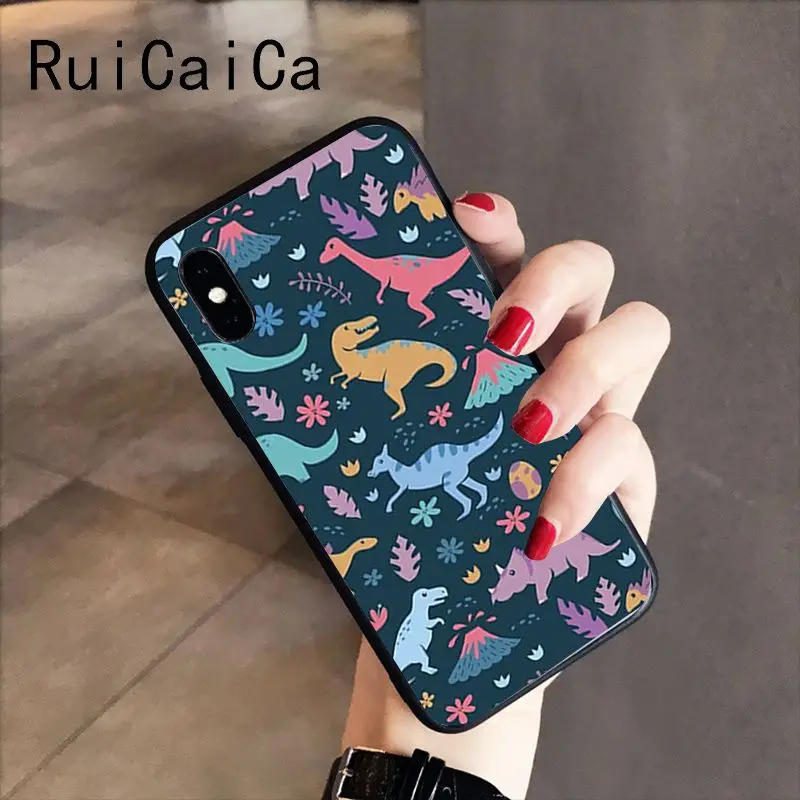 RuiCaiCa животный динозавр Новинка чехол для телефона Fundas iPhone X XS MAX 6 6S 7 7plus 8 8Plus 5 5S XR |