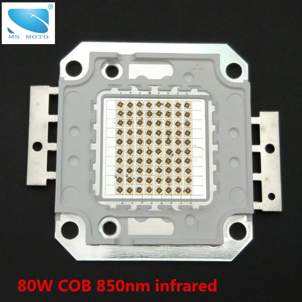 

80W COB 850nm Infrared night vision IR LED 80pcs 40mil chips High power array infrared lamp Use for thermometer and surveillance