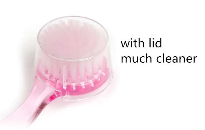 1 шт. пластиковая Профессиональная щетка для очистки ногтей от пыли с крышкой