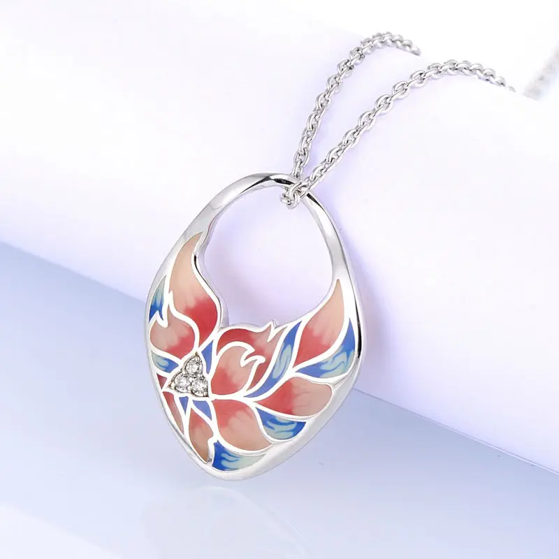 Подвеска подходит для ожерелья цепь женщин яркий эмалированный с цветами кулон