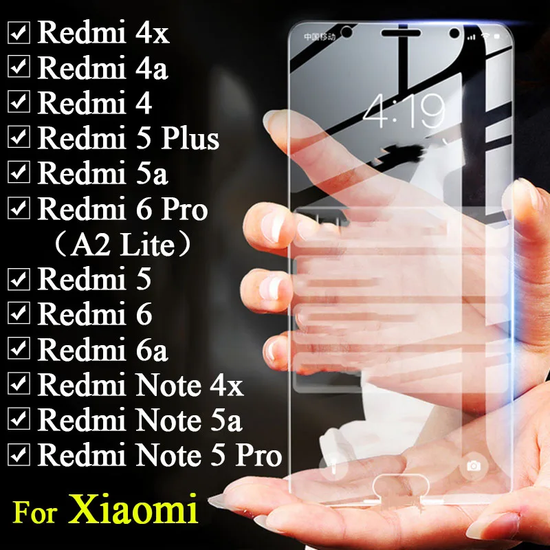 Для Xiao mi Red 6a 5a 4a 4X X4 4 X A2 Lite защитное стекло Xiaomei на ksio Note 5 6 a Pro Plus a6 a5 Xio Xao
