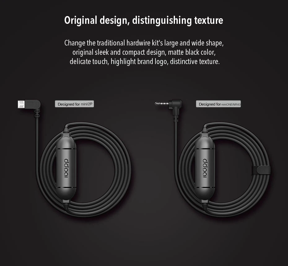 Xiaomi Mijia DDPai ips умный Hardwire комплект натуральный Fit Интеллектуальное распознавание состояния автомобиля 5 слоев защиты безопасности