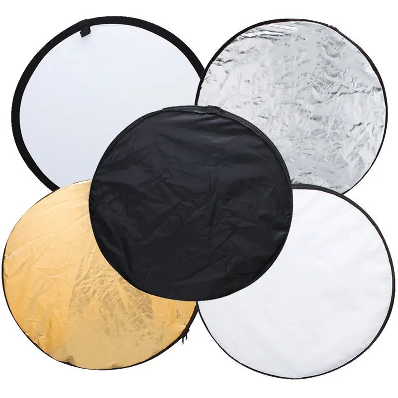 

60cm 5 in 1 New Portable Collapsible Light Round Photography/Photo Reflector for Studio Carrying Bag Canon Nikon Photo Studio