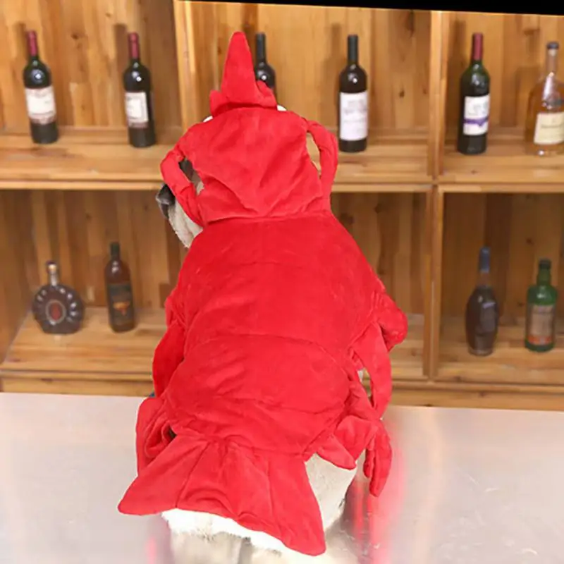 Interesting Cosplay Costume Dog Cat Clothes Puppy Lobster Shape Funny Performance Shrimp Design Coat For Party | Дом и сад