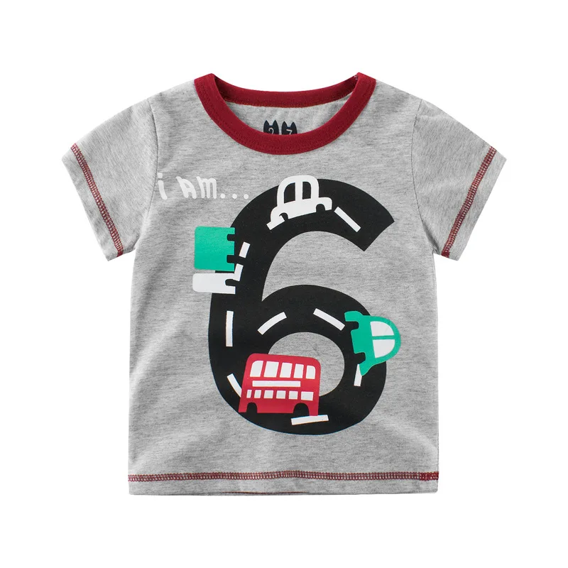 Детская одежда футболка для мальчиков и девочек Новинка 2017 года летний топ с