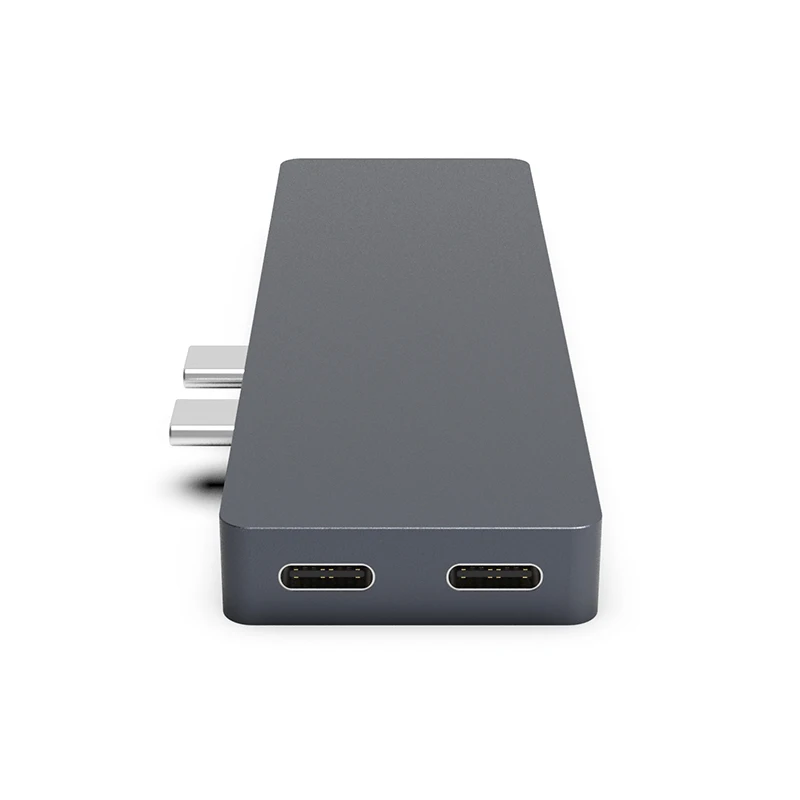 Прямая поставка двойной Type C 7в1 USB3.0 Тип концентратор HDMI RJ45 адаптер для MacBookPro OTG USB