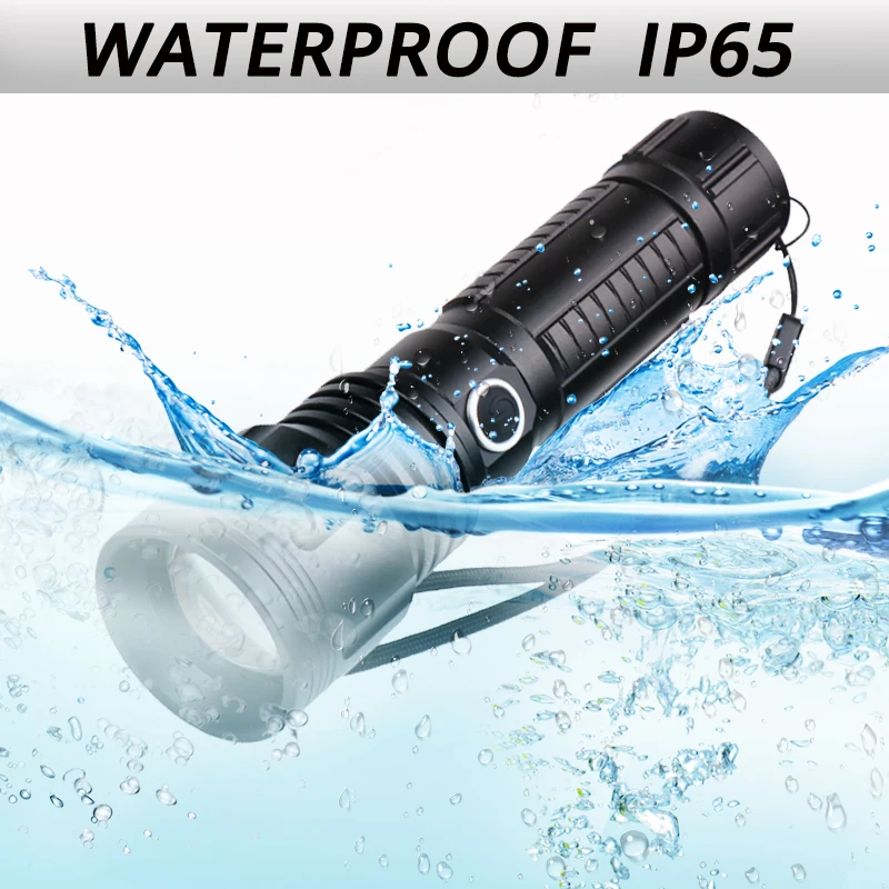 Супер яркий светодиодный фонарик с зумом фонарь водонепроницаемый 5 режимами