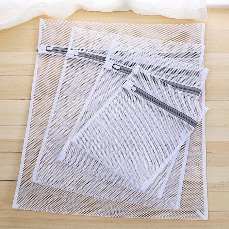 15 sizes Zippered Foldable Nylon Laundry Bag Bra Socks Underwear Clothes Washing Machine Protection Net Mesh Bags | Дом и сад