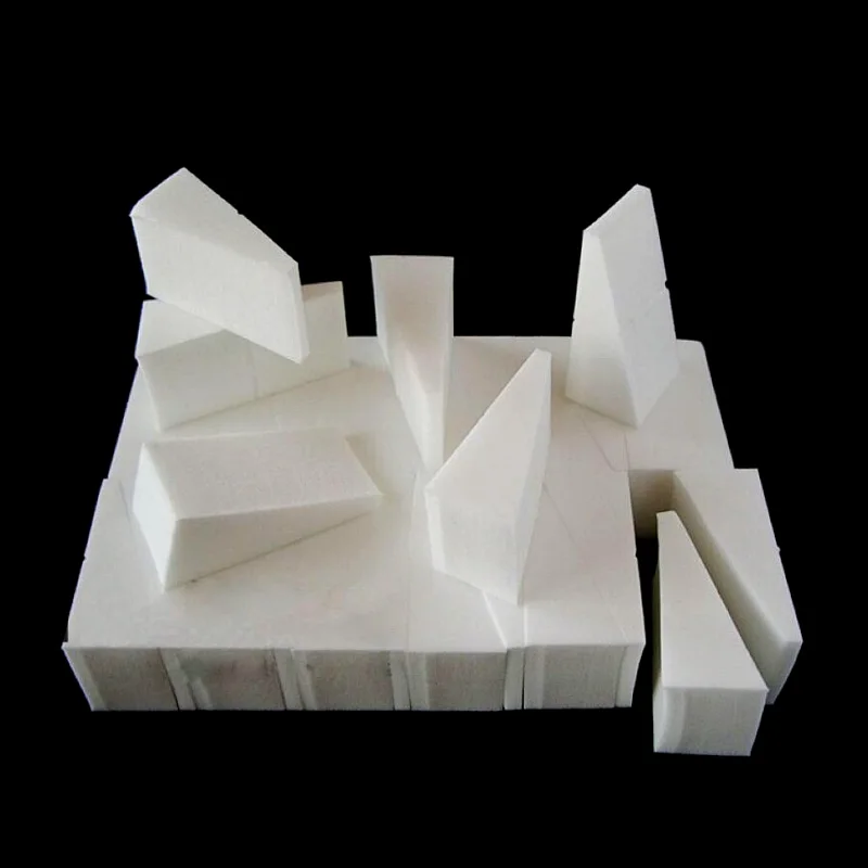 24 шт./компл. клиновидный косметический спонж для лица на танкетке треугольная