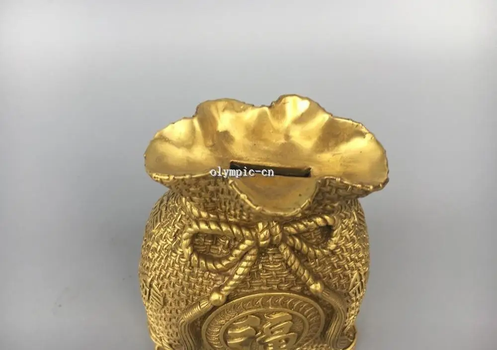 5 &quotКлассический Латунный резной мешок удача богатство экономия горшок копилка