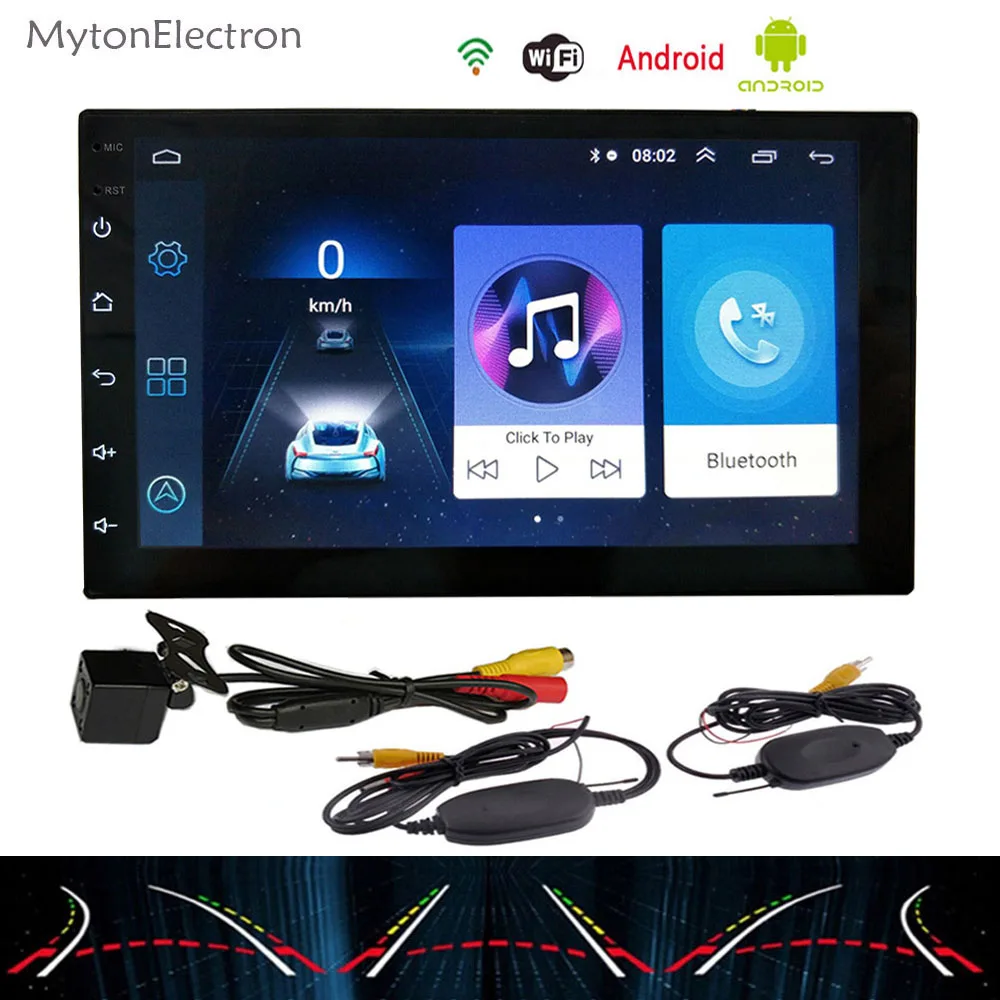 Wireless Dynamic F Android автомобильное радио аудио стерео FM 2Din wifi DVD 1024*600 gps навигатор Bluetooth интеллектуальная динамическая траектория парковки камера - Размер экрана, дюймов: Wireless Dynamic F