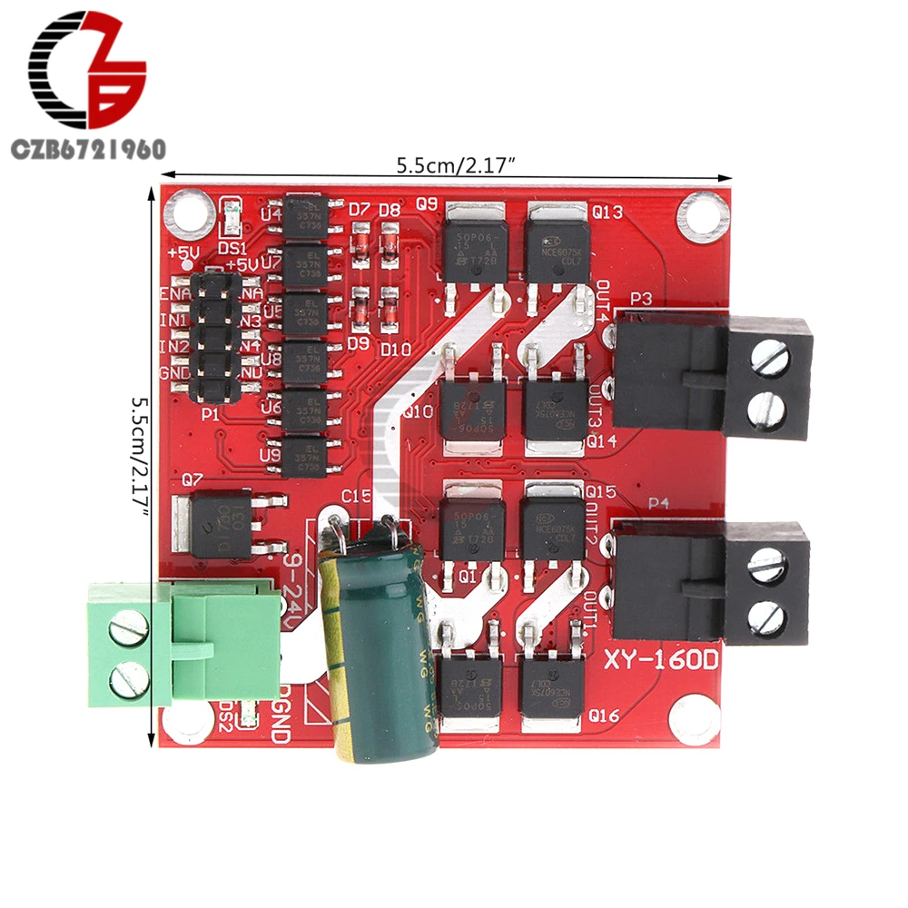 160W 7A Dual DC Motor Drive Module Positive Negative PWM Speed L298 Logic XY160D | Обустройство дома