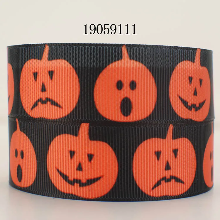 10 ярдов-разные размеры-лента в рубчик с рисунком тыквы на Хэллоуин 19059111 | Дом и сад