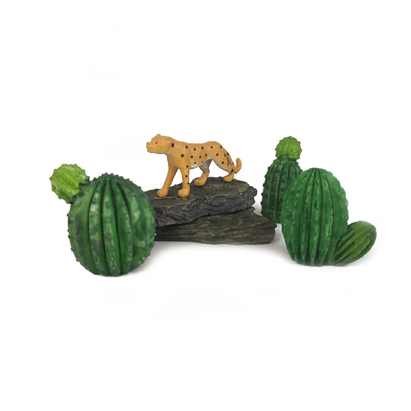 3 шт. искусственные растения кактусы Смола ремесло фигурка модель орнамент Миниатюрный Сад Фея Украшение стекло декор DIY аксессуары