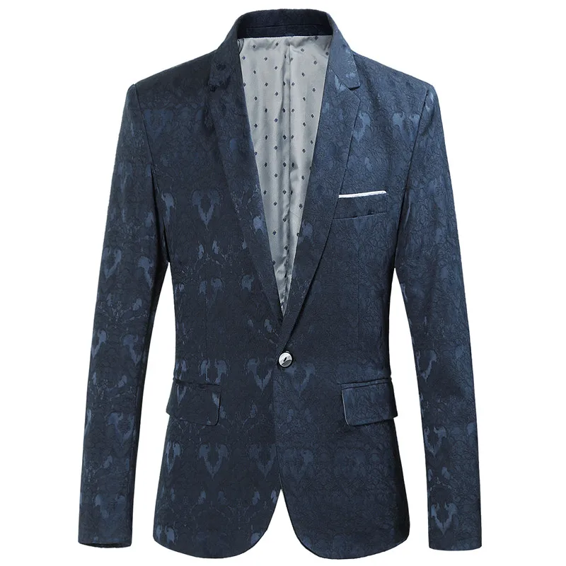 Мужской пиджак модный Высококачественный жаккардовый городской Блейзер/Весна и