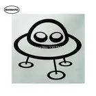 Автомобильная наклейка HotMeiNi Alien spaceshippcar для грузовика, окна, бампера, автомобиля, внедорожника, двери, Каяка, виниловая Водонепроницаемая наклейка 5x5''