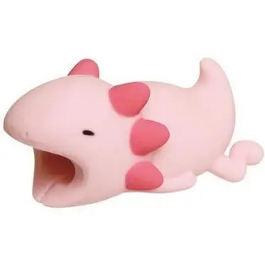 axolotl 1 шт. kawaii кабель укус животное iphone протектор в форме намотки собака укус телефон аксессуар шалость игрушка забавный - Цвет: axolotl