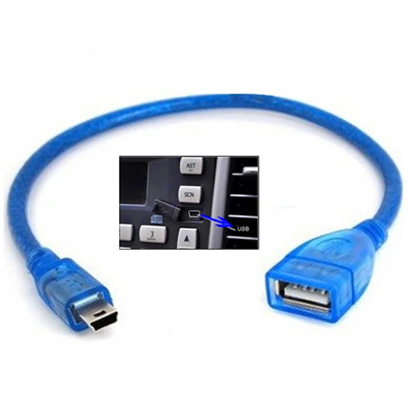 Переходник с USB 2 0 Мама на Mini папа 5P OTG V3 кабель для передачи данных автомобильного