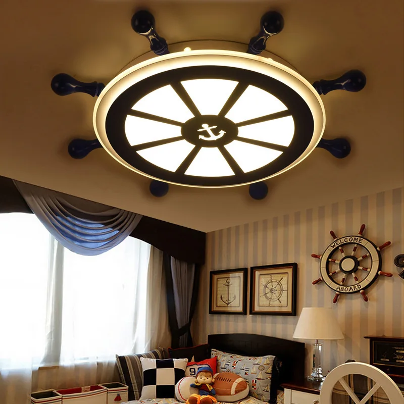 

Mediterranean bedroom light personality dining room romantic dining room ceiling light boat rudder children's room