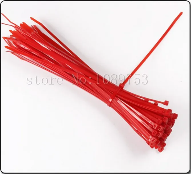 

1000 шт красные кабельные стяжки 6 дюймов x мм самоблокирующиеся пластиковые кабельные стяжки
