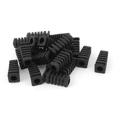 

20pcs 27x9x6mm Mini Rubber Square Strain Relief Cord Boot Protector Cable Sleeve