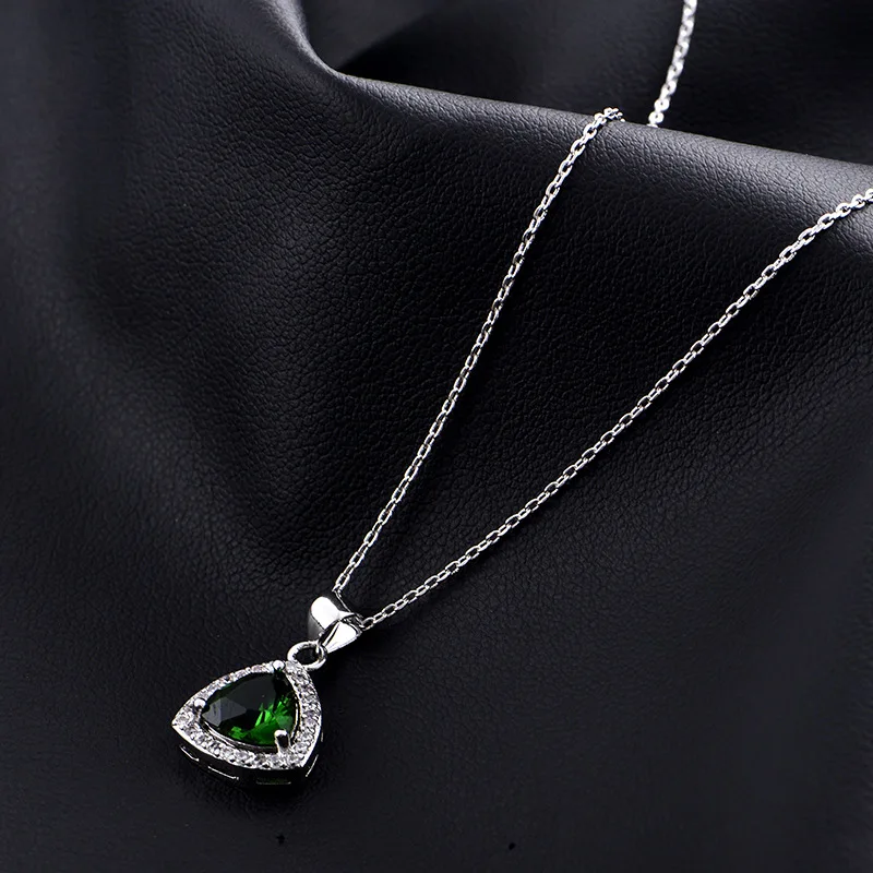 Женские серьги гвоздики и ожерелье с Зелеными камнями|earrings and necklace|necklace earringswomen