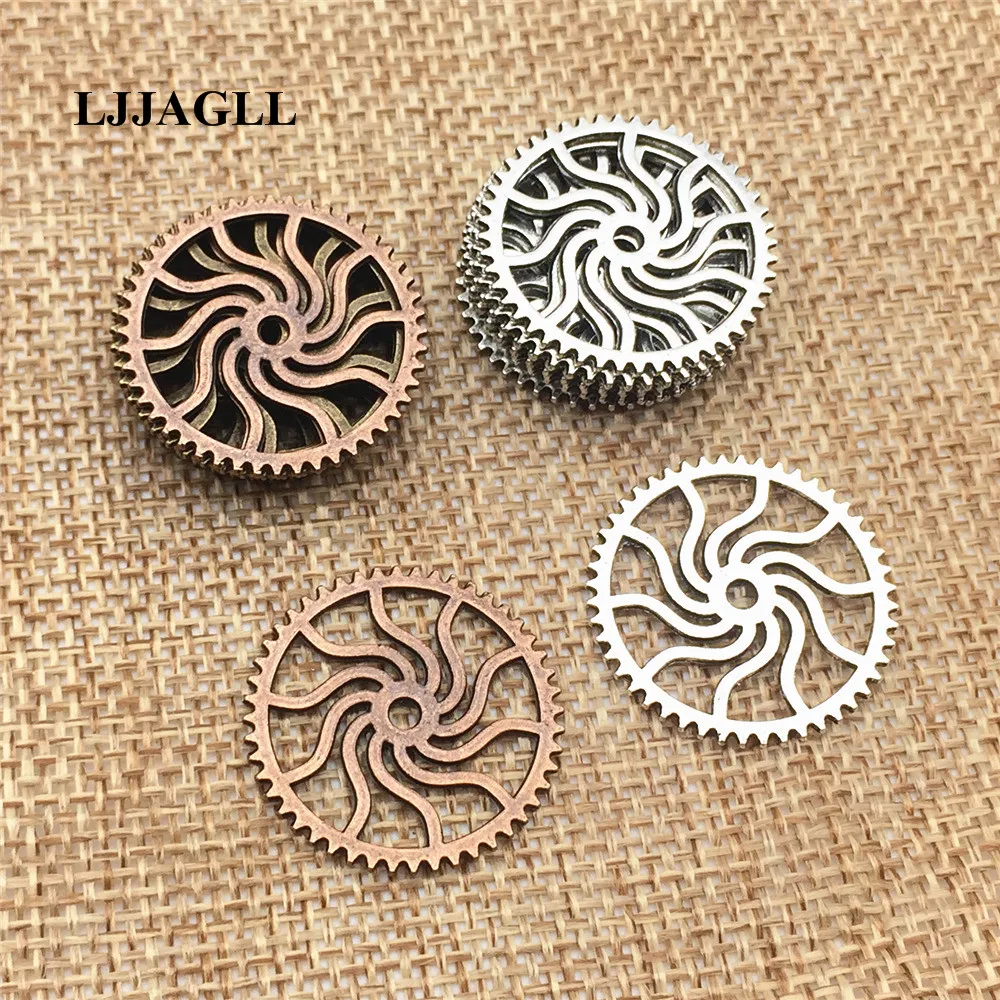 LJJAGLL 2 цвета (20 шт./лот) Круглый 25*25 мм античный серебряный металлический сплав